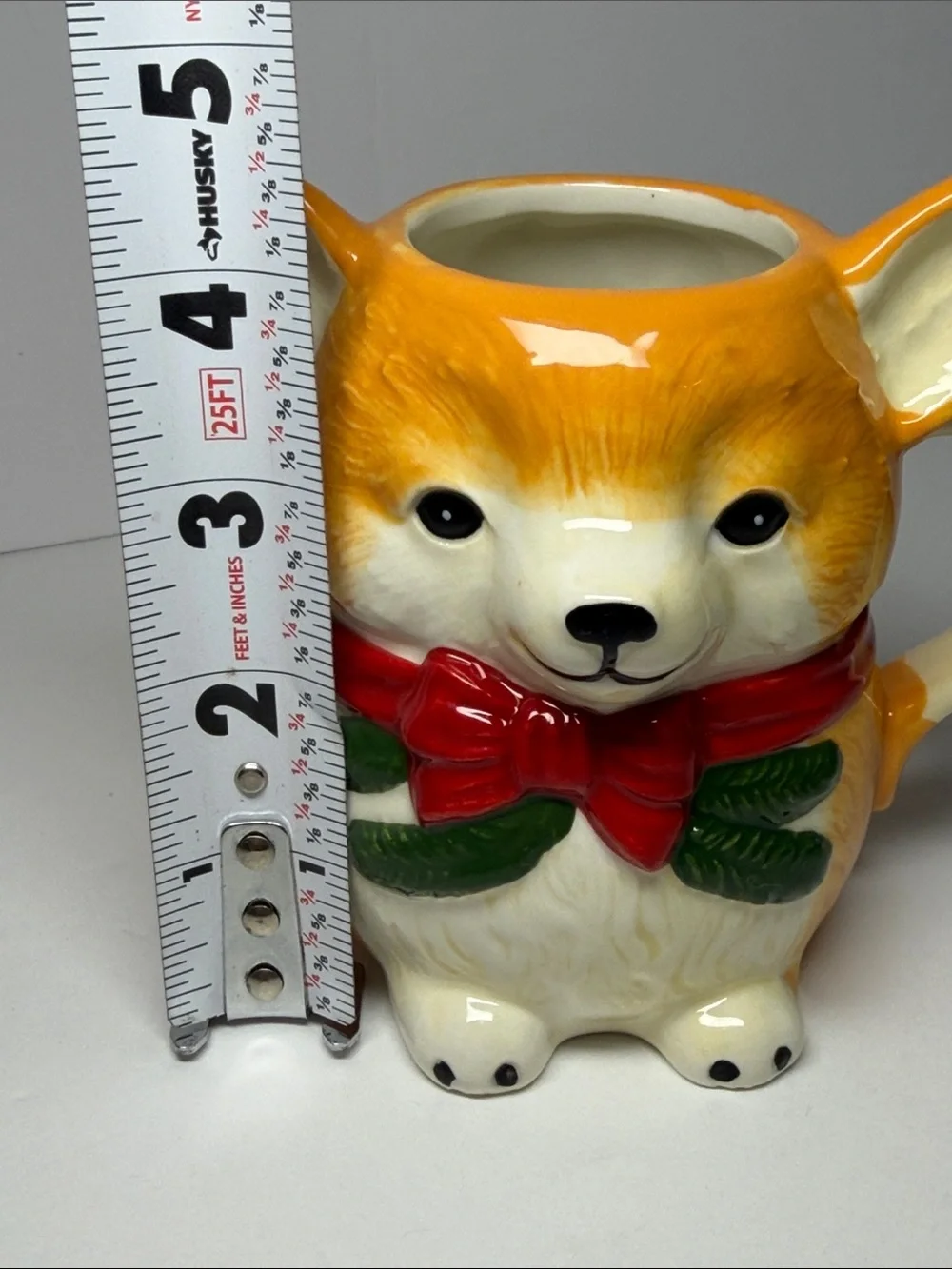 Anthropologie Peluche Pet Stoneware Mug in the Corgi motif.